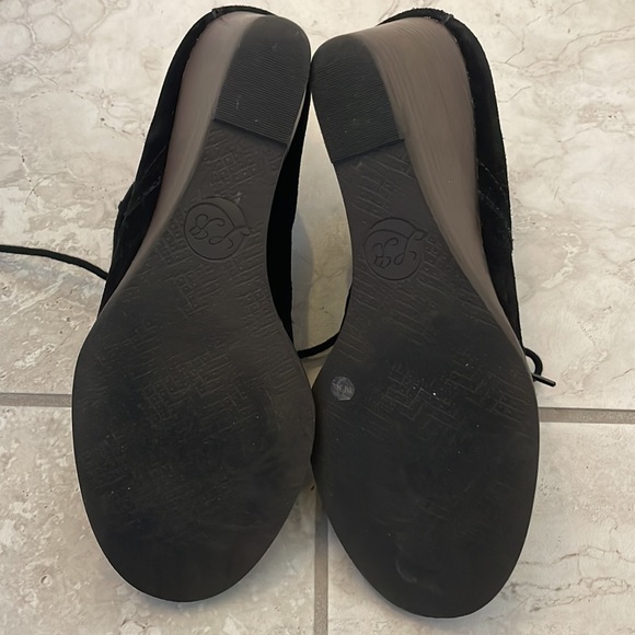Lucky Brand Black Suede Wedge Booties - Picture 7 of 7